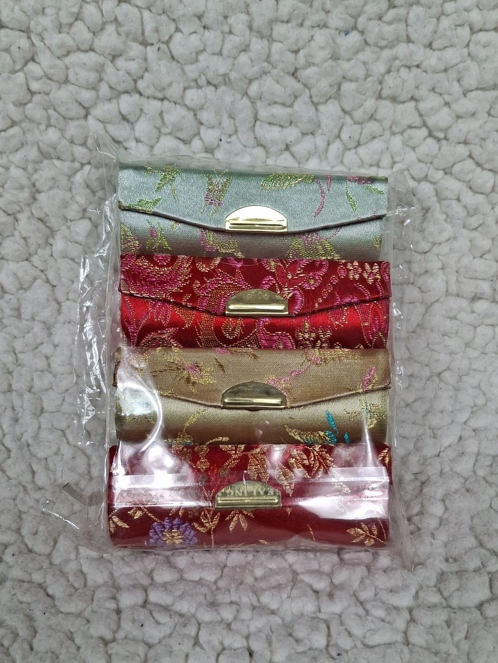 Lipstick Holders With Mirrors(4) in Red, Gold, Light Green
